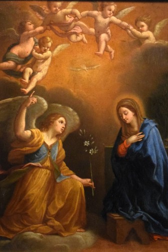 Annunciation - workshop of Guido Reni (1575-1642) - Paintings & Drawings Style Louis XIII